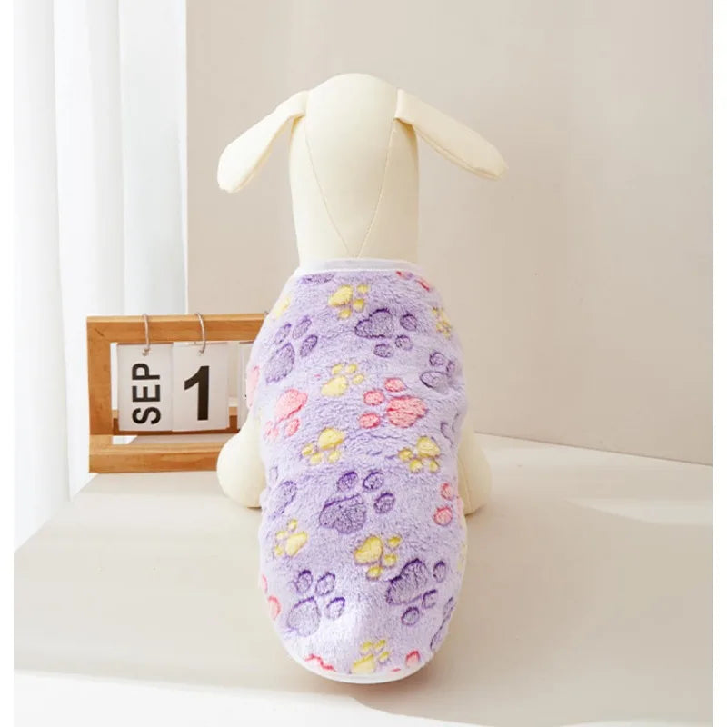 Soft Puppy Vest, Cute Paw Print