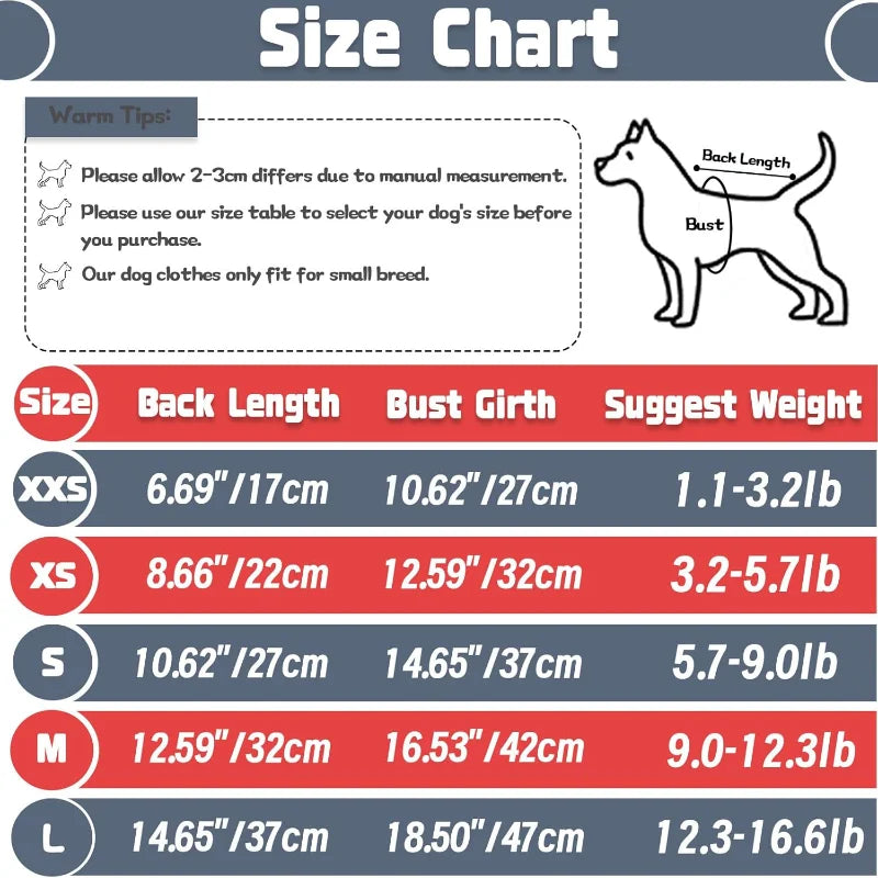 4 Pieces Boys Clothes Small to Large Dogs