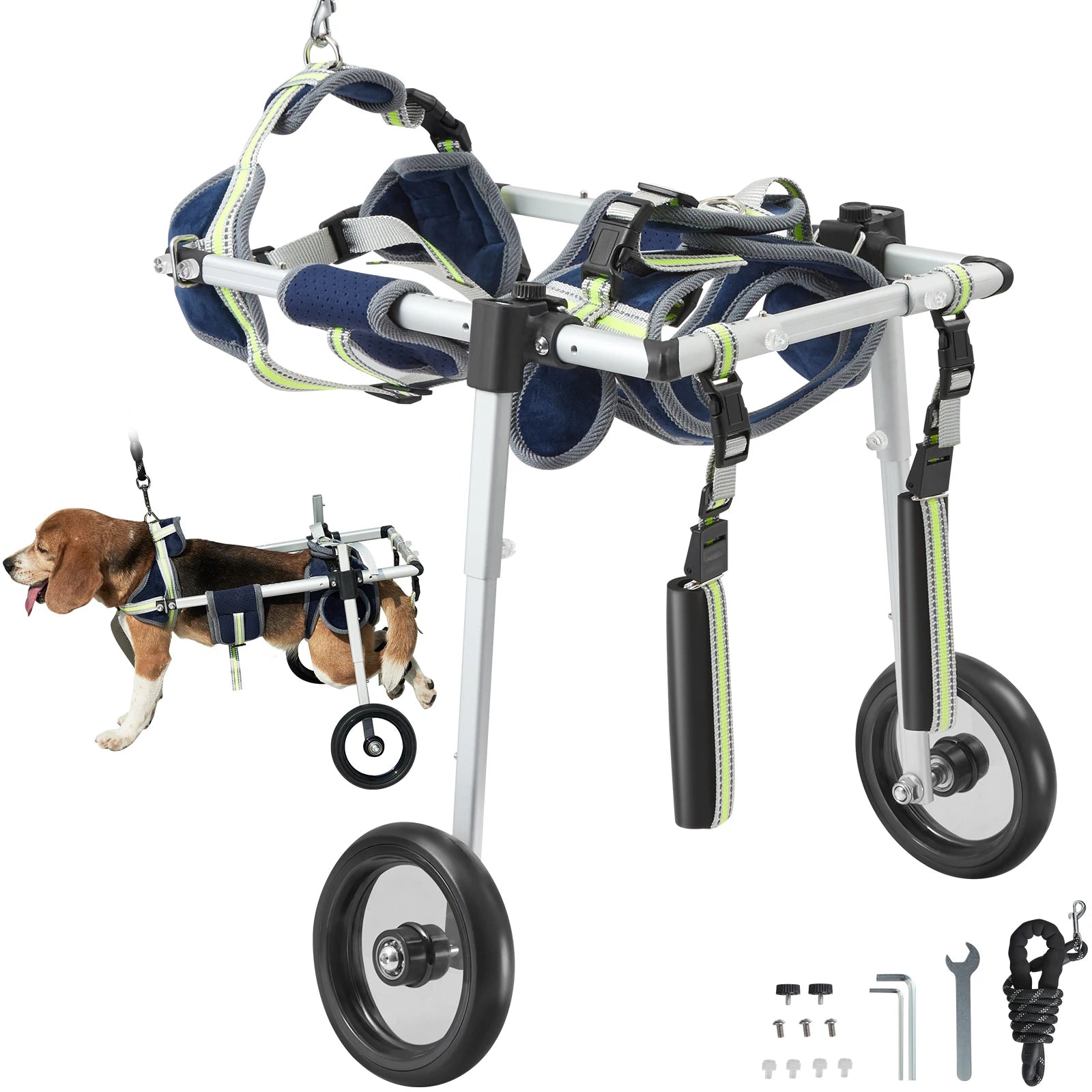 2 Wheels Rehab Dog Cart/ Wheelchair for Back Legs, Disabled or Paralysis Hind Limb