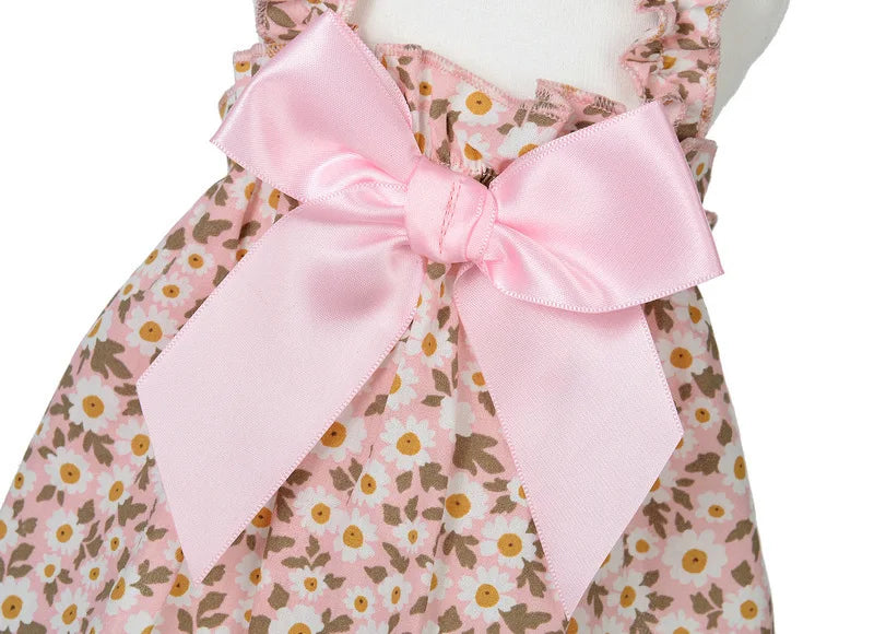 1pc Skirt Pet Dress Summer Dress Romantic Style With Pink Floral Print, Small Dog Clothes Pet Clothing Chihuahua Skirt