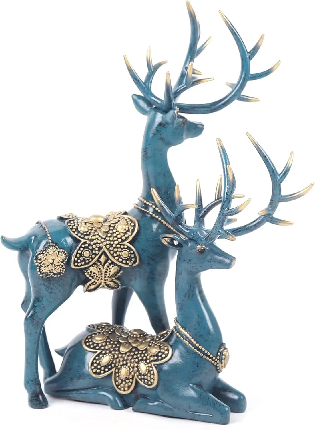 Retro Style 2Pcs Christmas Reindeer Figurines