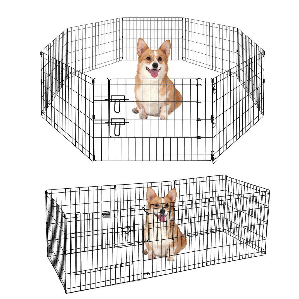Foldable Metal Dog Playpen for Indoor/Outdoor Pets