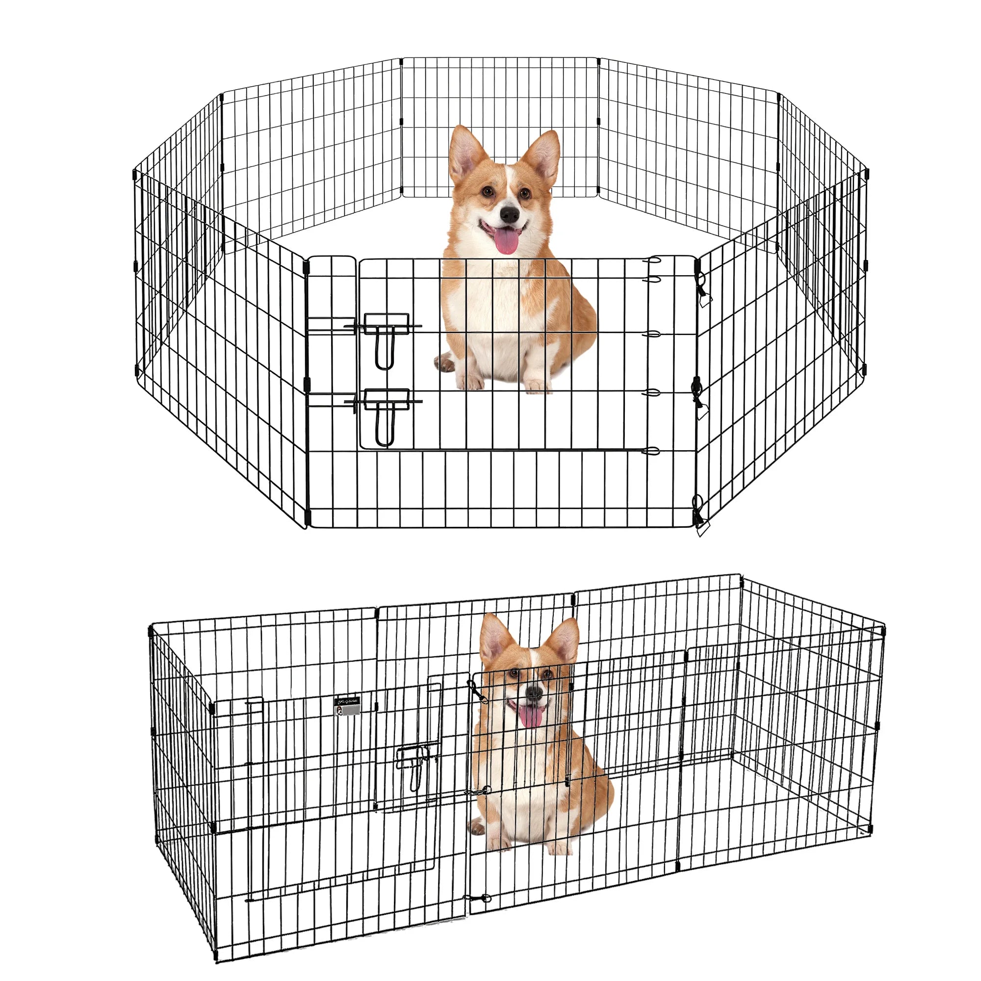 Foldable Metal Dog Playpen for Indoor/Outdoor Pets