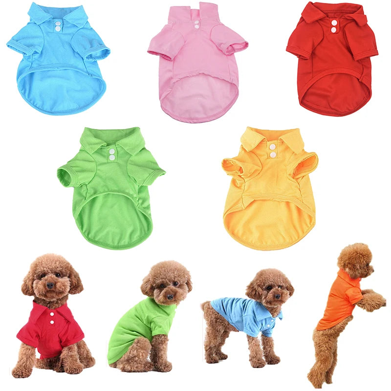 Summer Pet Vest, 6 Candy Color Shirts