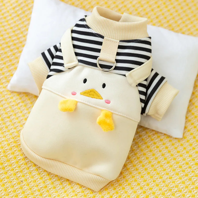 Winter Dog Clothes, Cute Cartoon Warm Hoodie