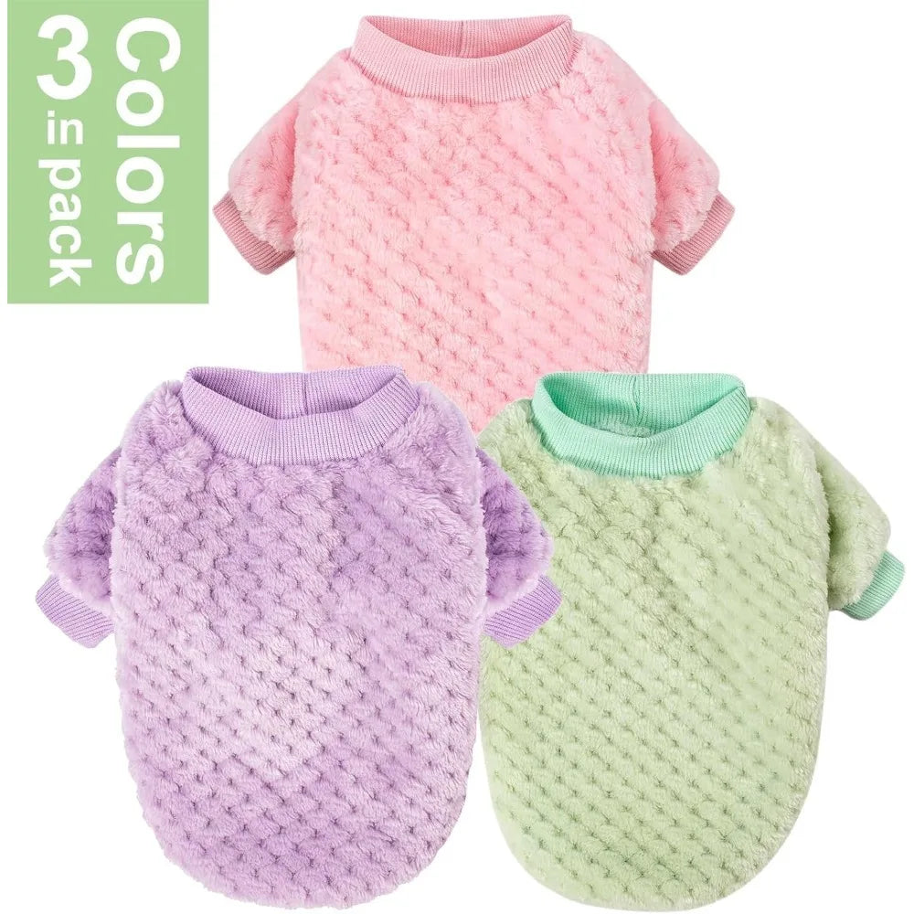 Dog/Cat Sweater, 3 Pack for Small, Medium Pets