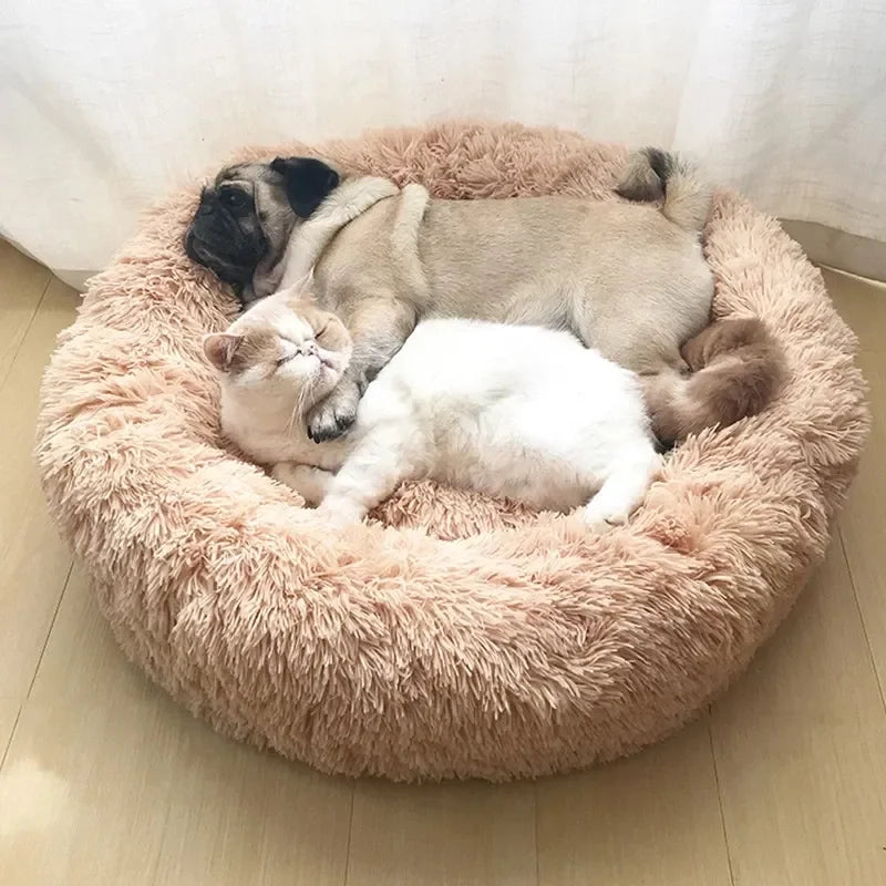 40-90cm 6 Sizes Round Plush Pet Bed