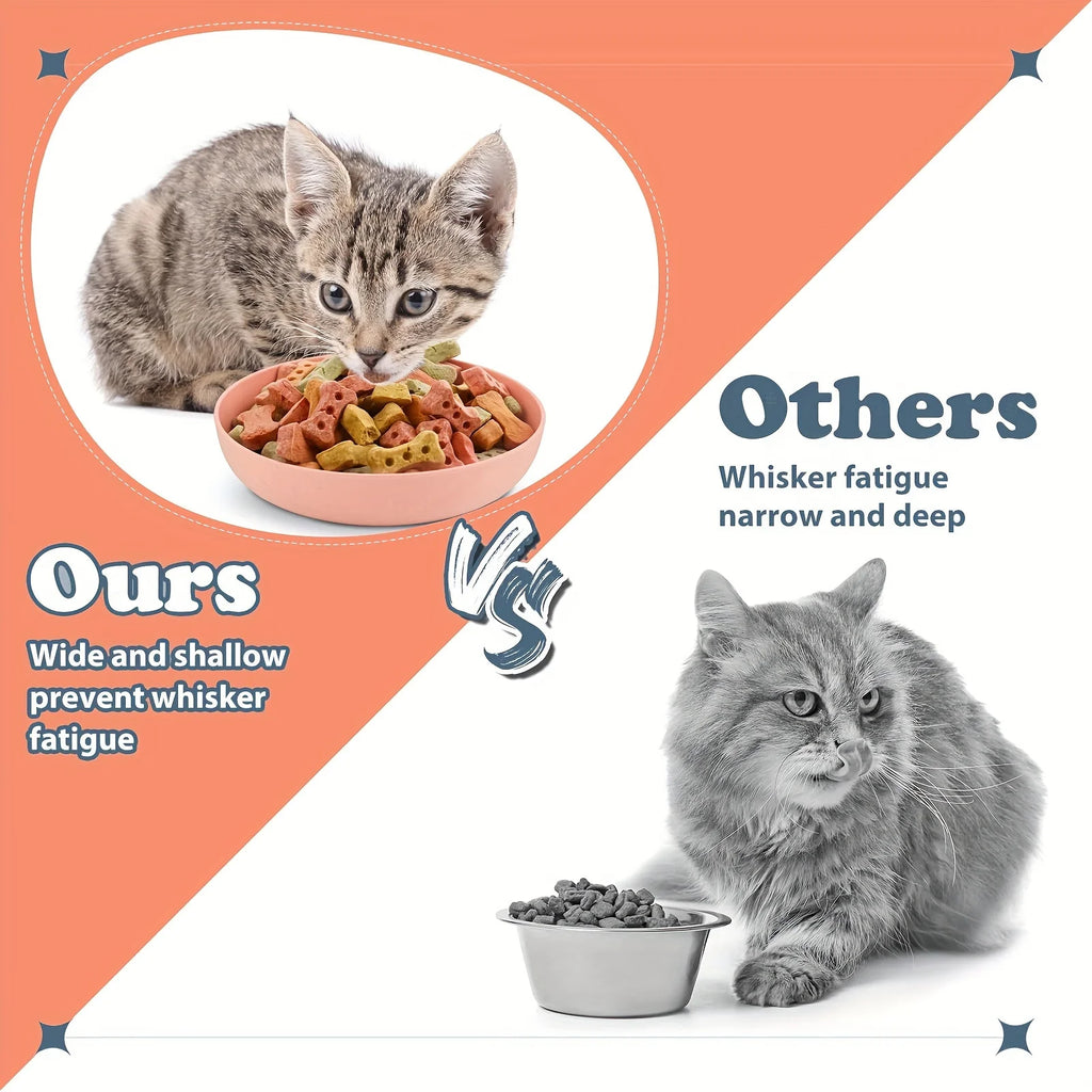 Plastic Non-Slip Feeding Dishes for Kittens/Cats