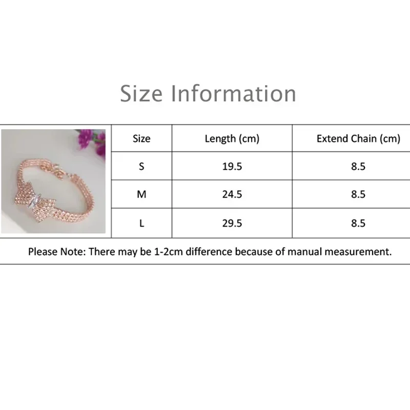 Adjustable Pet Diamond Zircon Collar