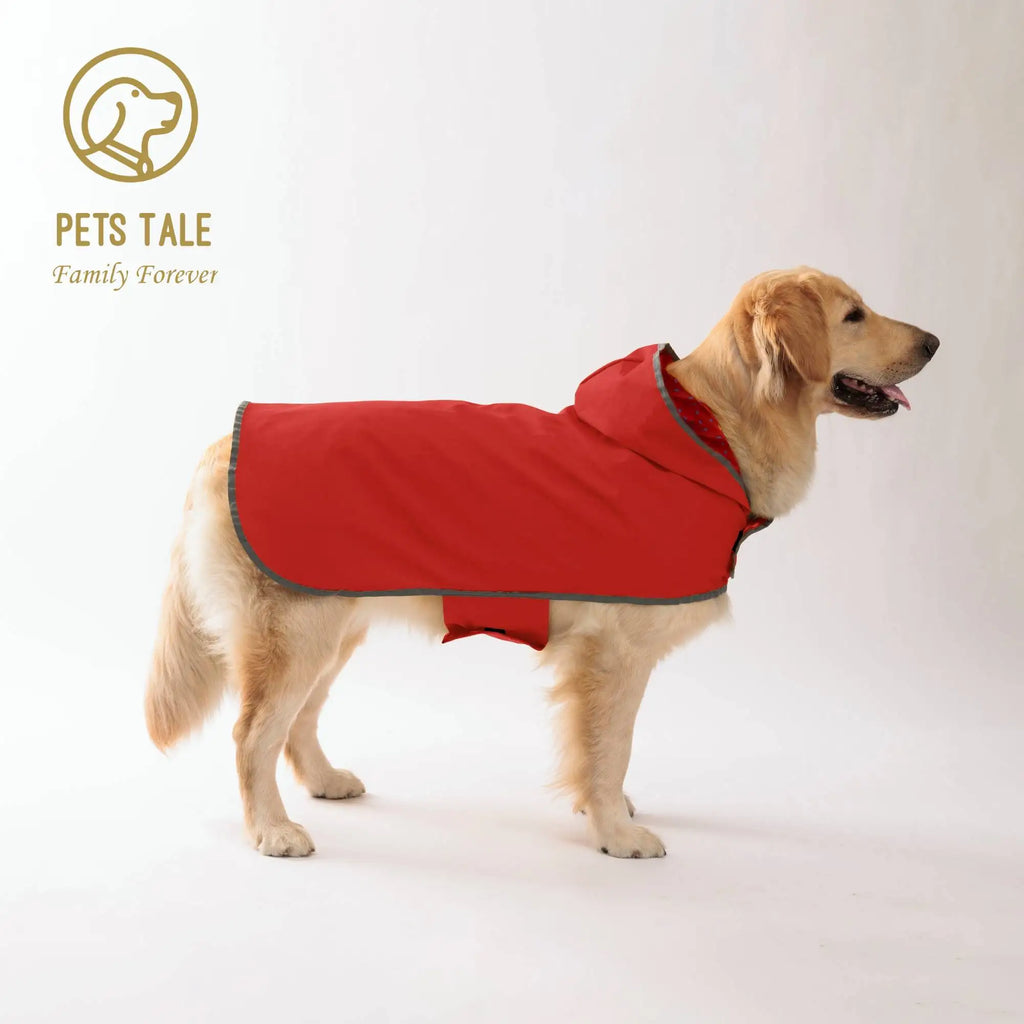 Lg Dog Raincoat: Dual-sided Waterproof Coat with Polyester Fiber