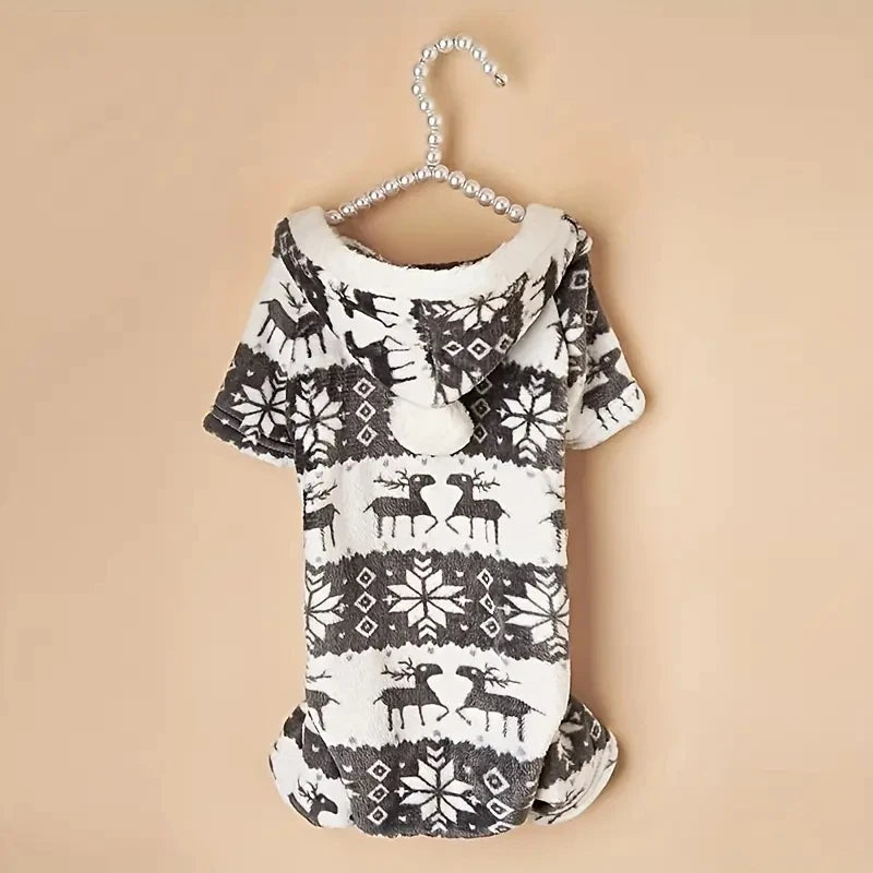 1pc Pet Christmas Reindeer Graphic Pajamas
