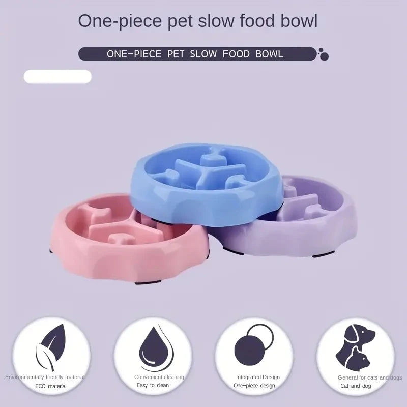 Pet supplies Color Slow Feeder Cat/Dog Bowl