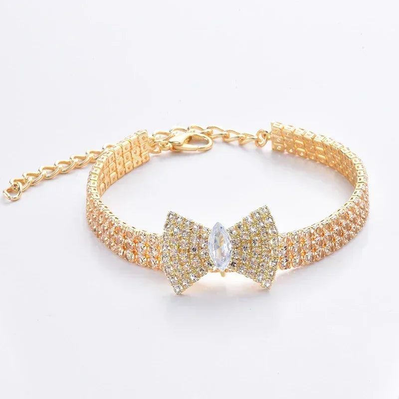 Adjustable Pet Diamond Zircon Collar