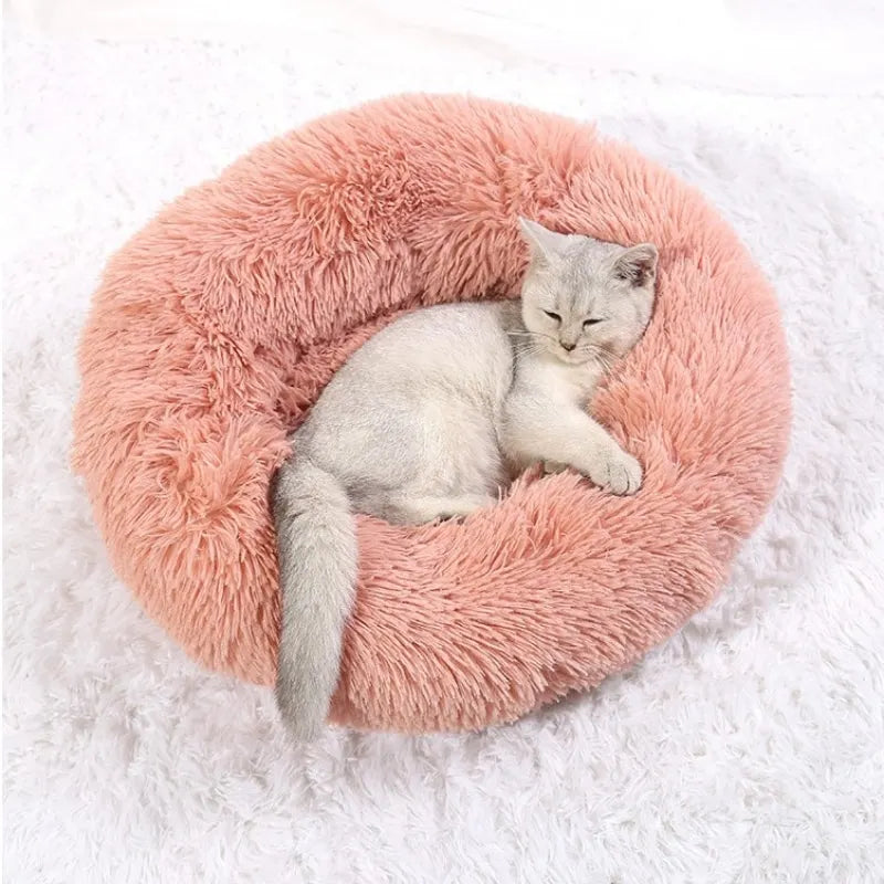 40-90cm 6 Sizes Round Plush Pet Bed