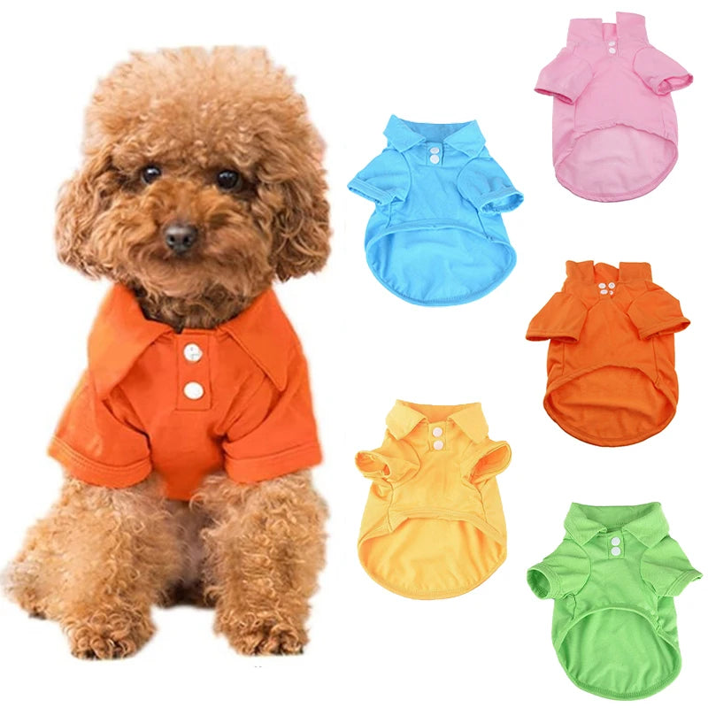 Summer Pet Vest, 6 Candy Color Shirts