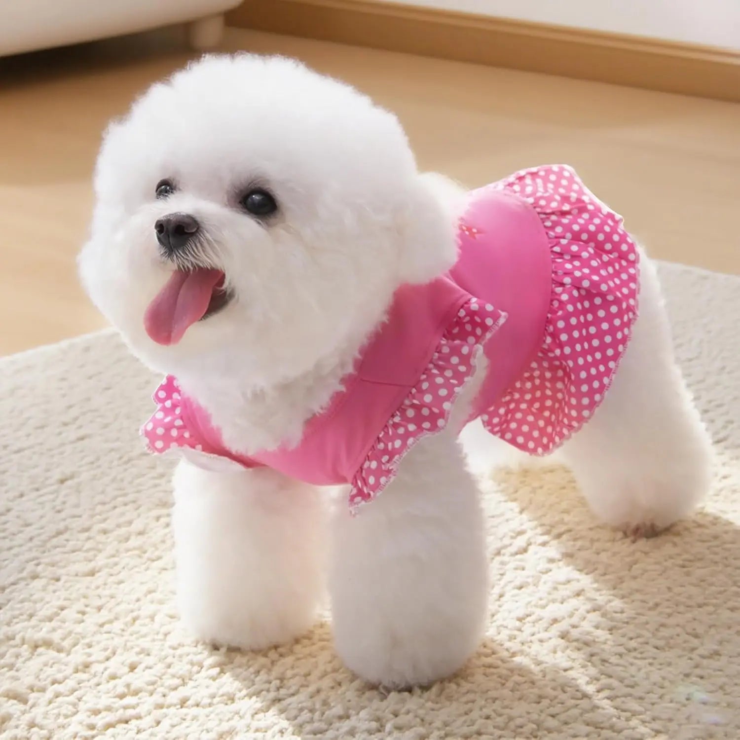 Cute Pink Angel Dog/Cat Dress for Small Pets