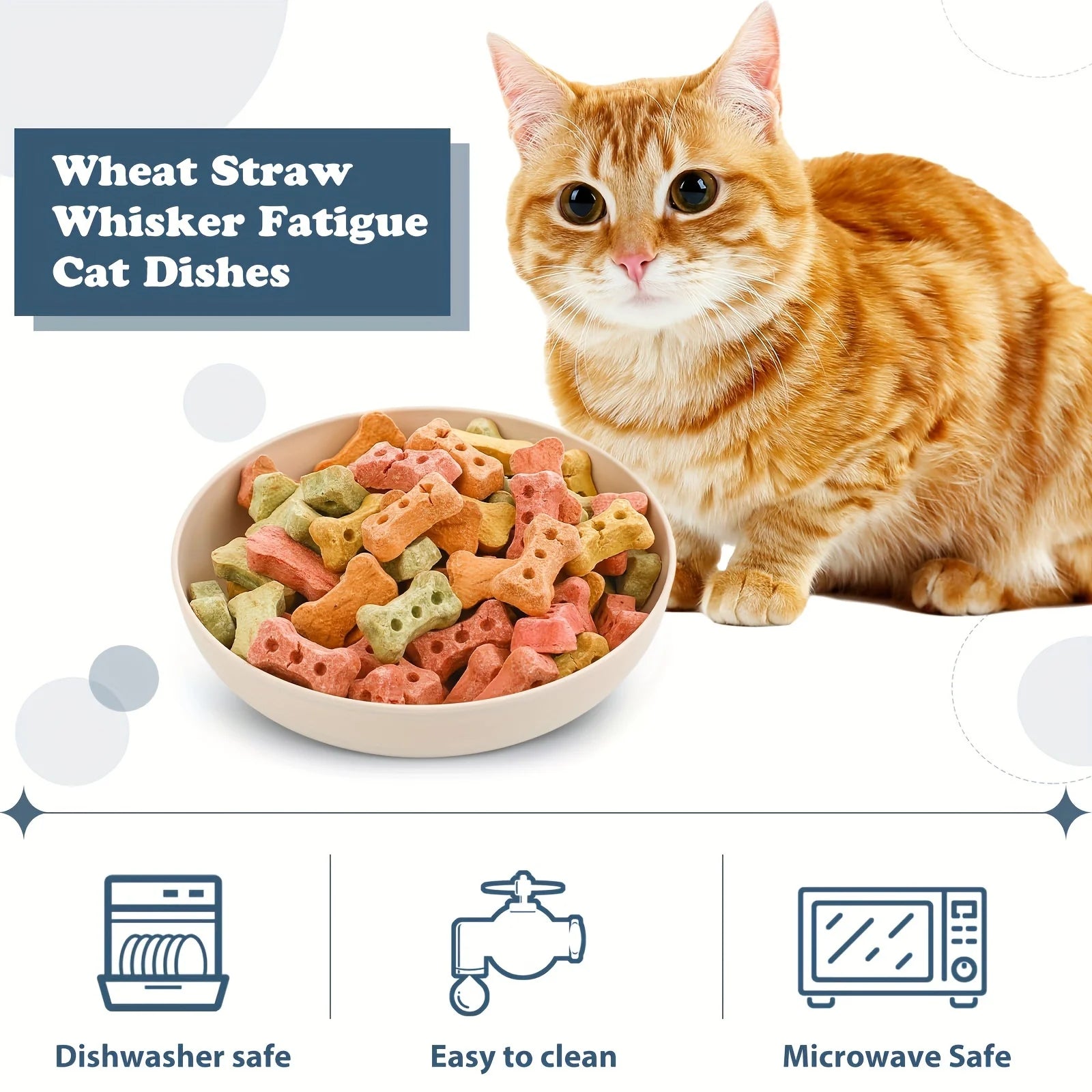 Plastic Non-Slip Feeding Dishes for Kittens/Cats