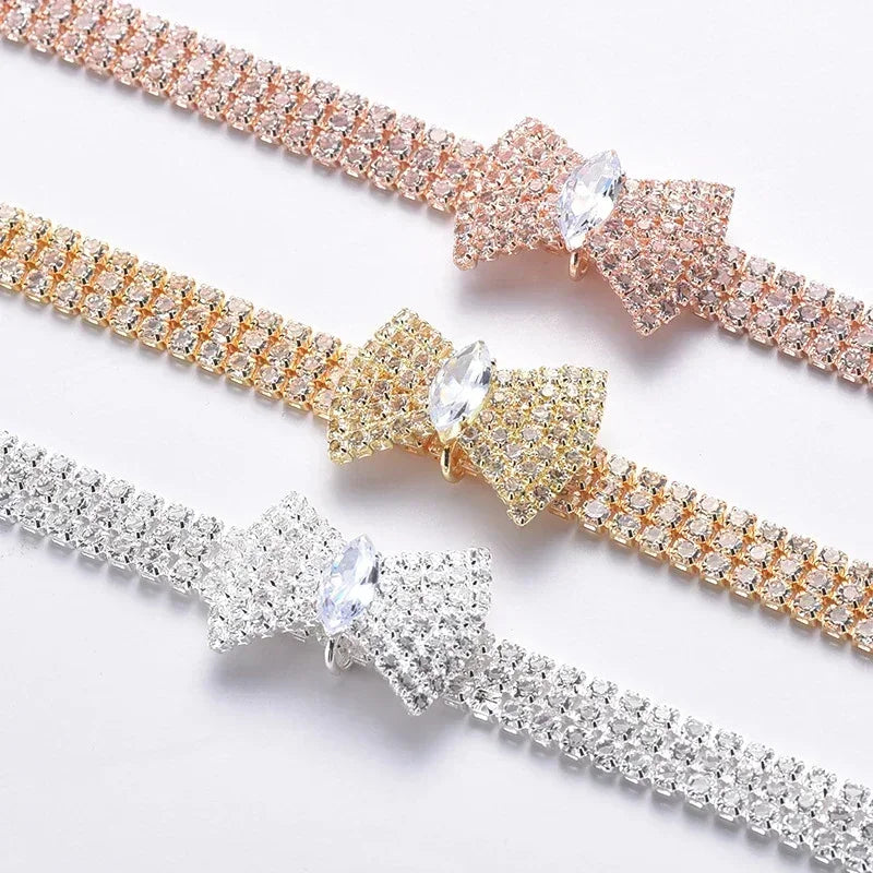 Adjustable Pet Diamond Zircon Collar