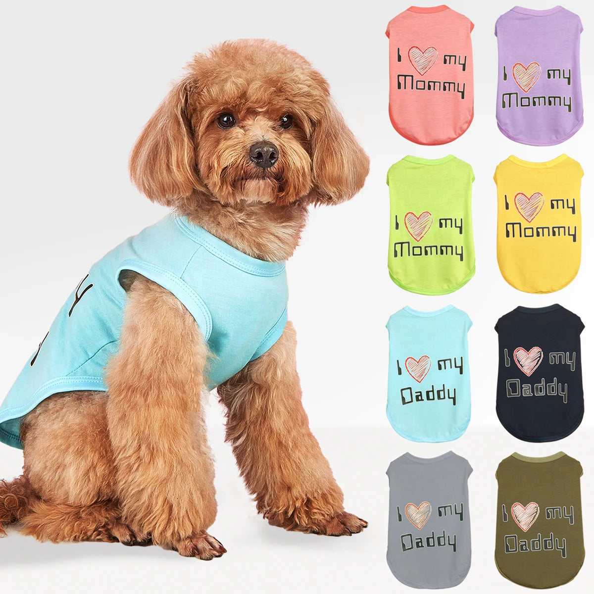 "I Love My Daddy/Mommy" Pet Sleeveless Vest