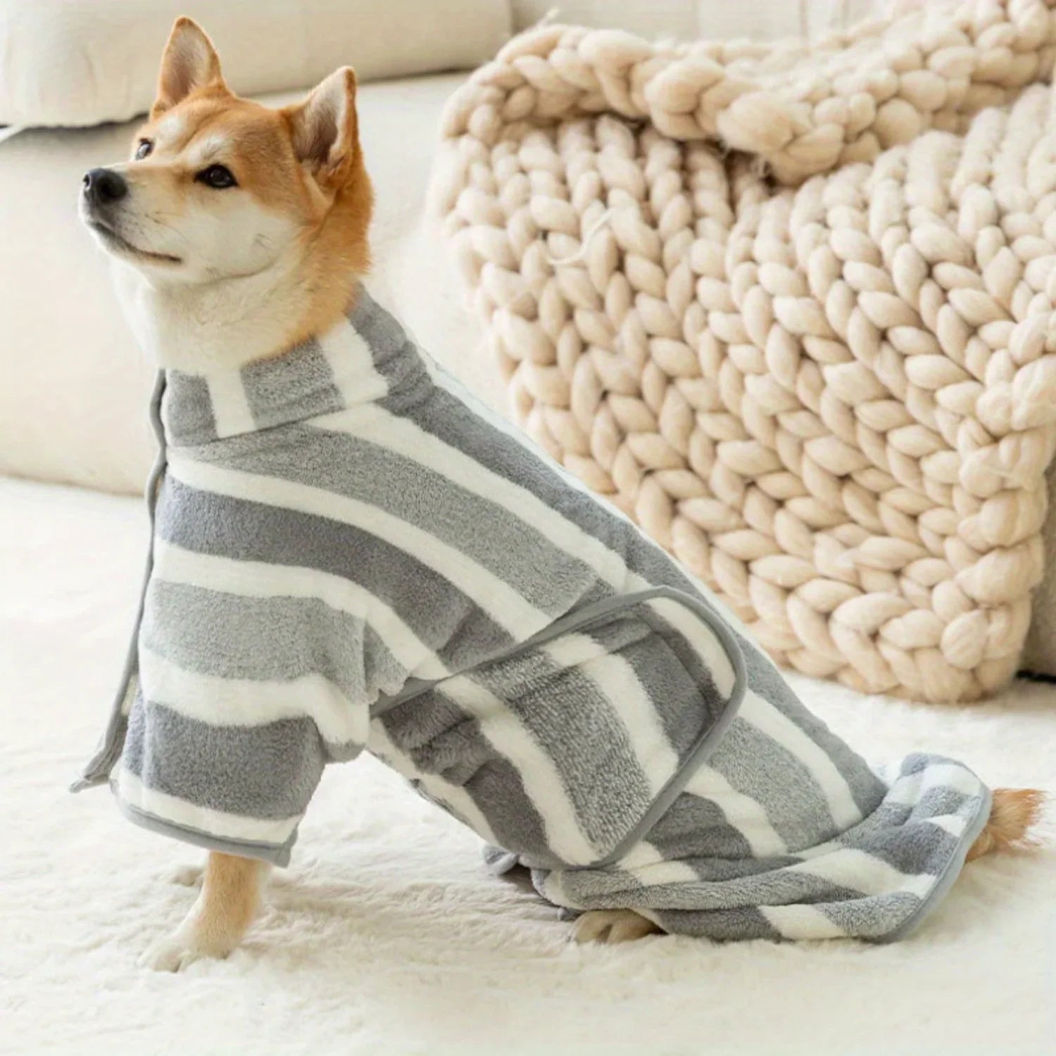 Large Dog Bathrobe/Towel - Super Absorbent & Quick-Dry