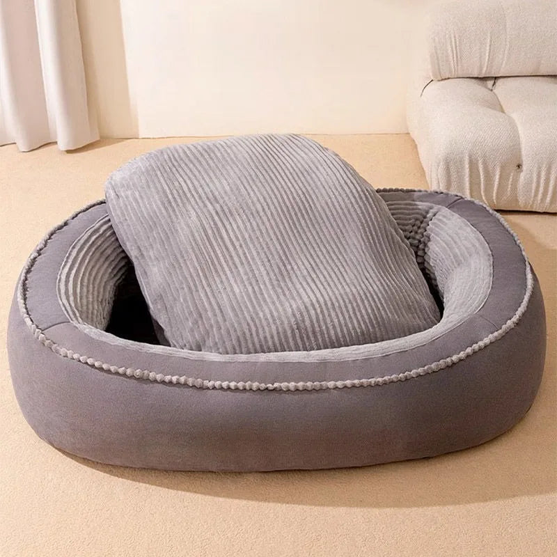 Pet Bed Comfortable Donut Round Dog/Cat Kennel