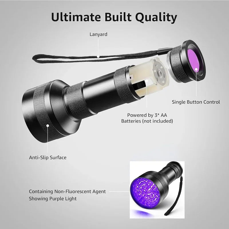 Black Light Handheld Flashlight for Hotel Inspection