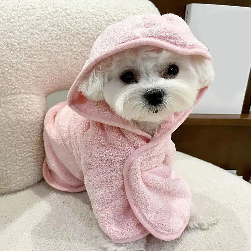 Pet Dog Towels/Bathrobes With Cap