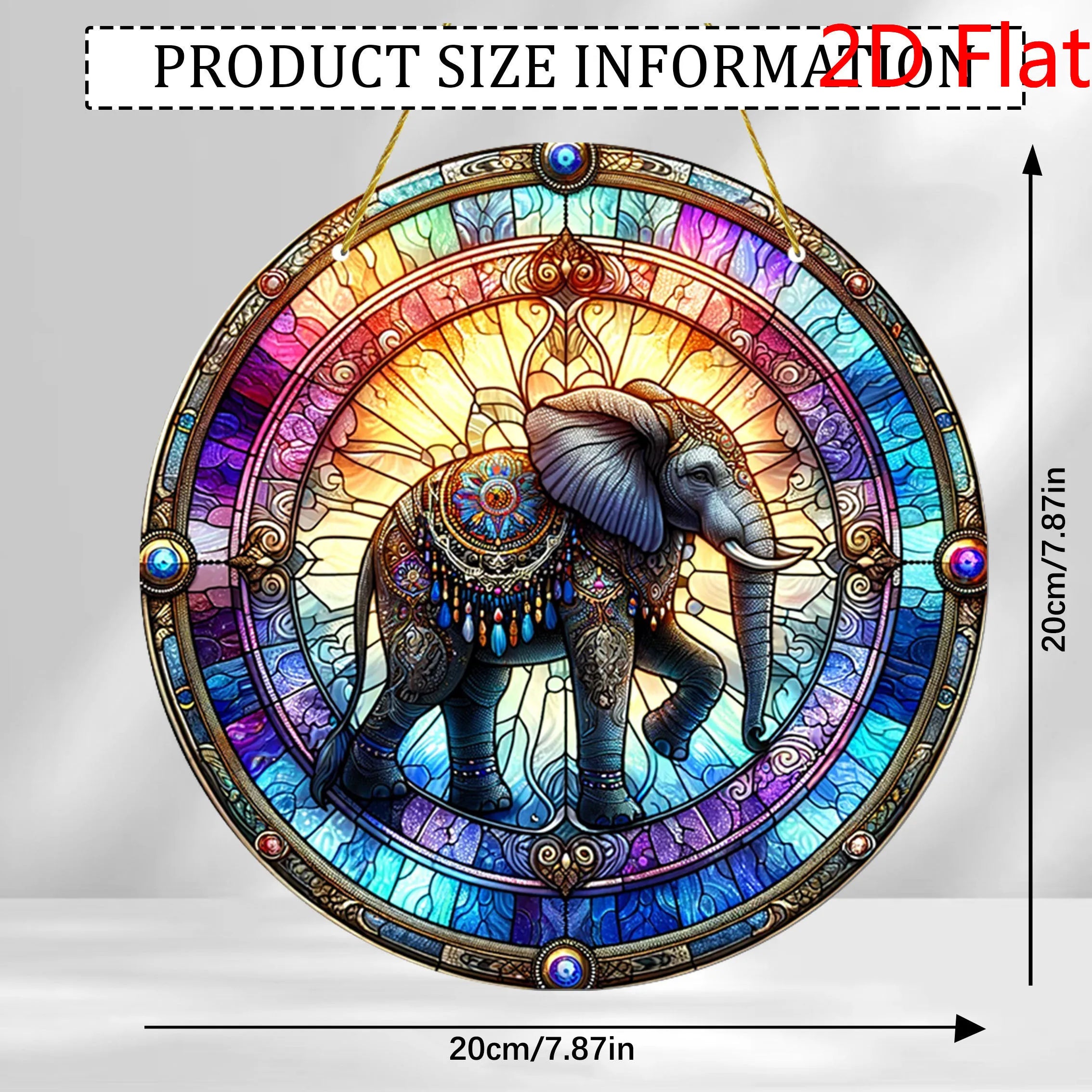 1pc Acrylic Elephant Suncatcher