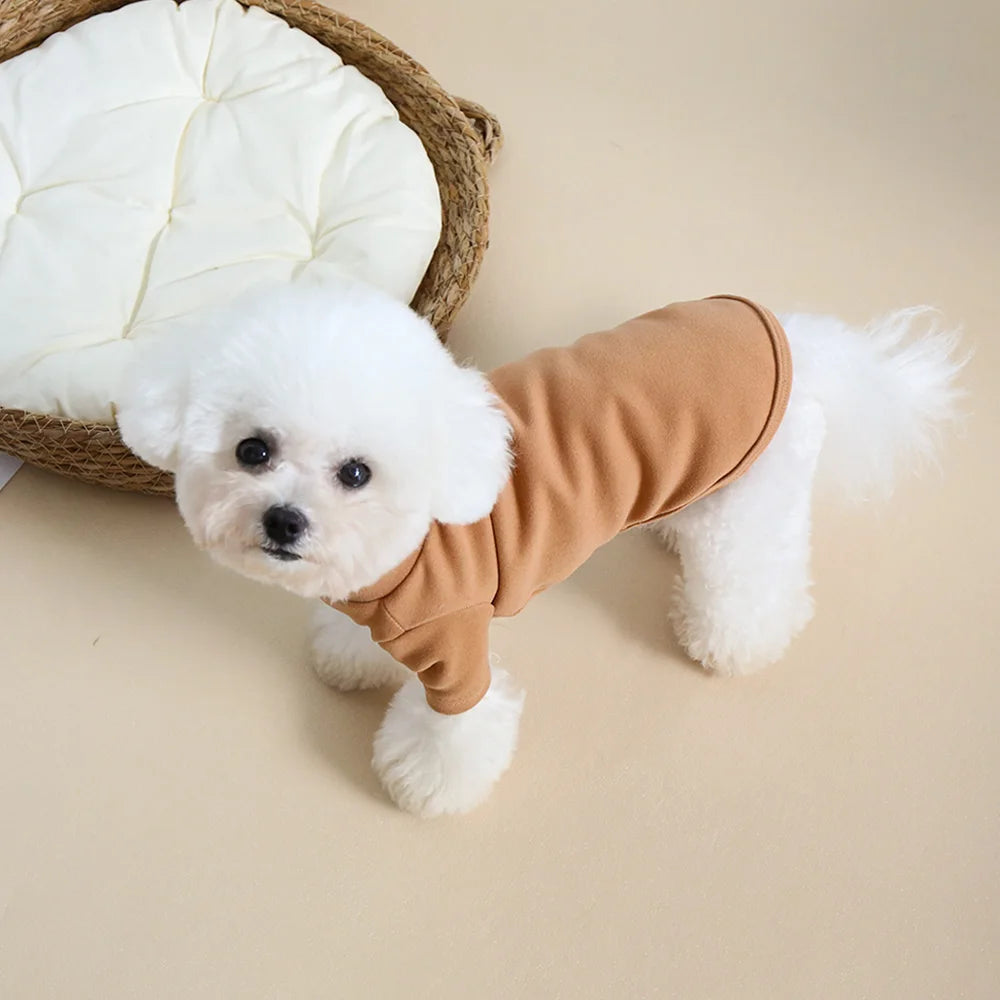 Autumn and Winter Pet Solid Color Warm Hoodie