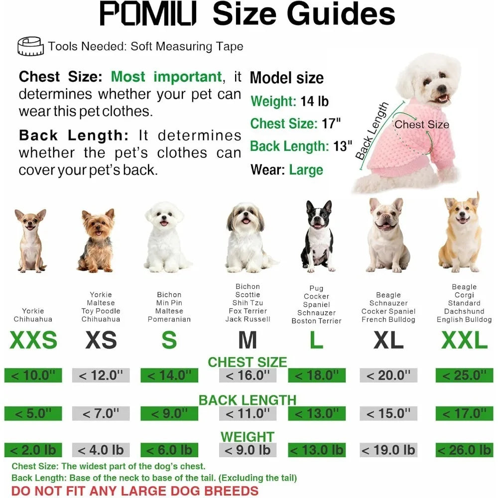 Dog/Cat Sweater, 3 Pack for Small, Medium Pets