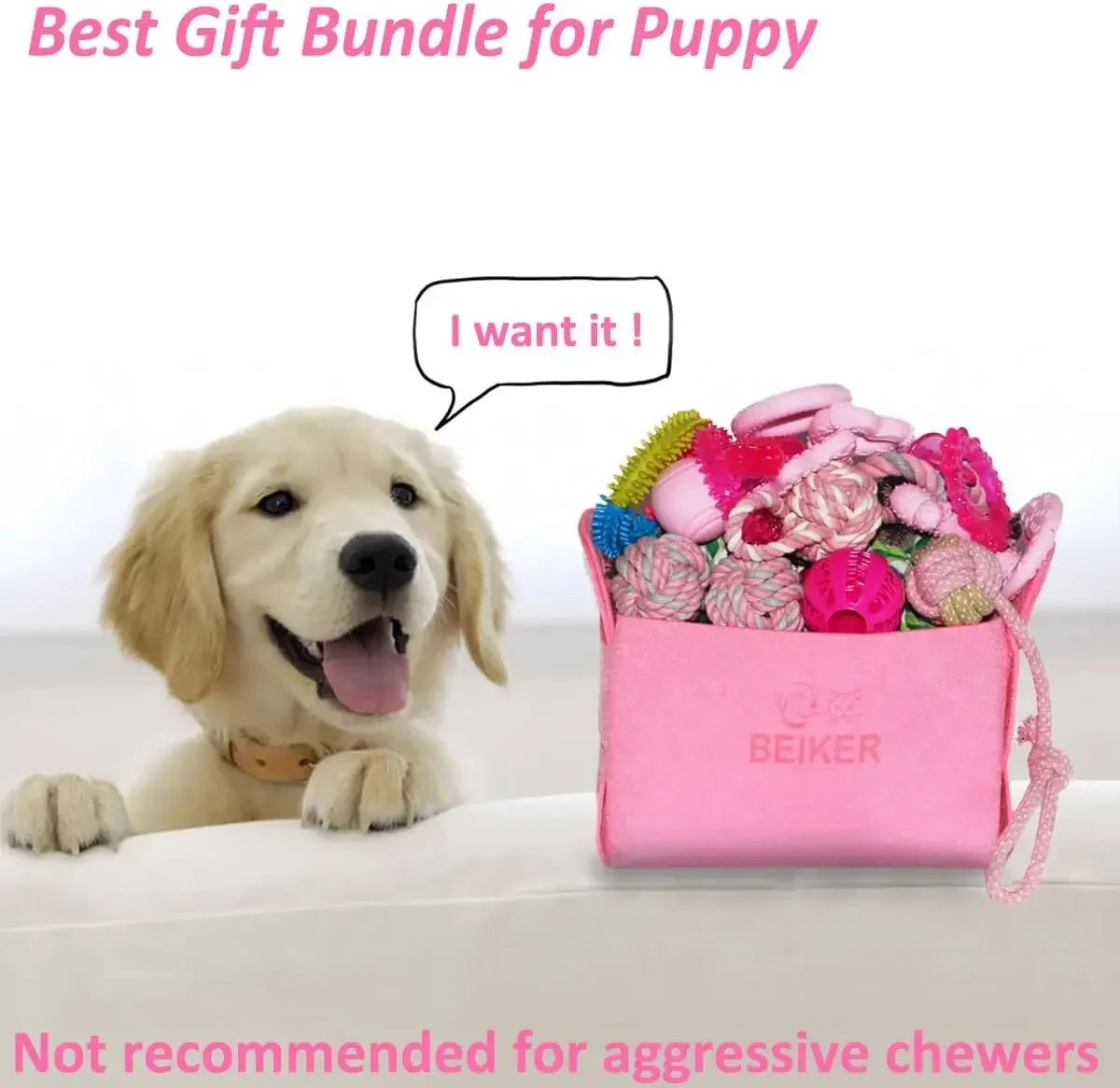 Christmas Dog Toys 15 Pack, Tough Rubber And Rope Toys