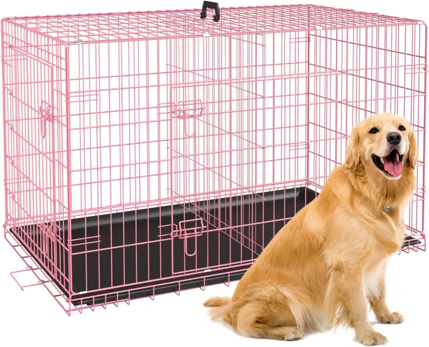 Metal Dog Crate   Divider Cage  Double Door
