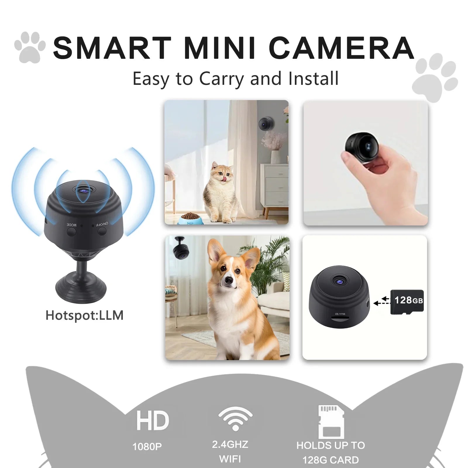 A9 Wifi Mini Camera 1080P/Security Monitoring Wireless Remote