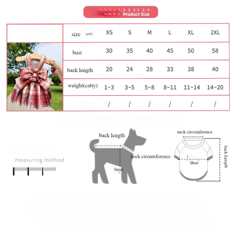 Cute Plaid Skirt Chest Strap Leash