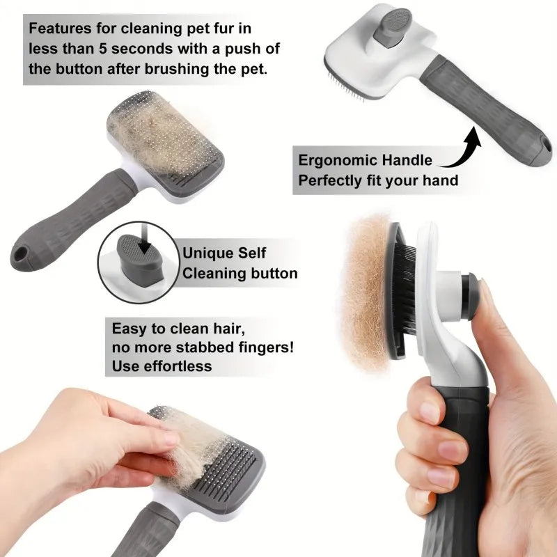 Dual-Use Dog/Cat Grooming Brush