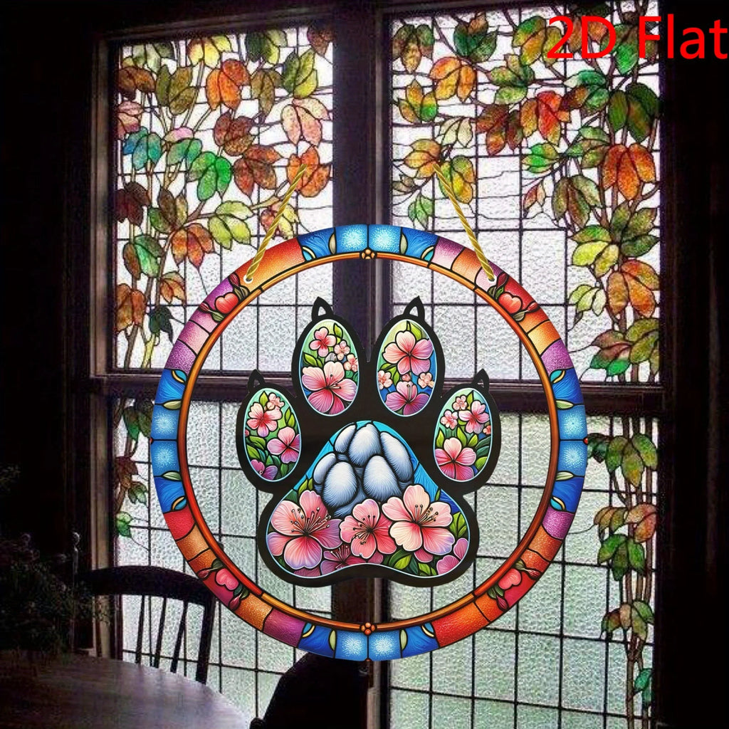 1pc 2D  Paw Print Suncatcher