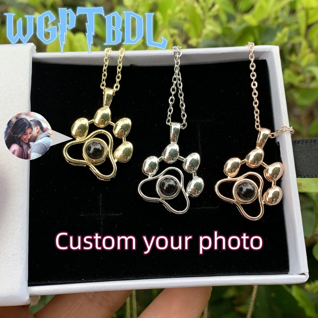 Simple Paw Photo Custom Necklace