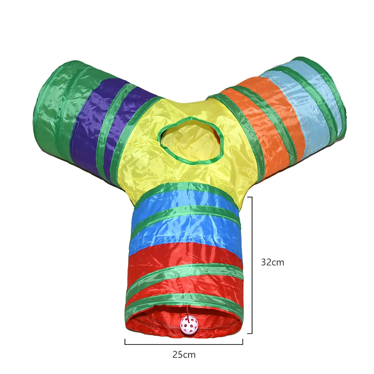 Foldable Easy-To-Store All-In-One Cat Play Tunnel