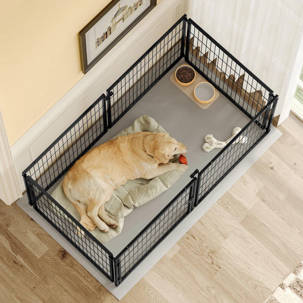 Large Dog Cage, Kennel for Medium Dogs, Puppy Playpen with Top,