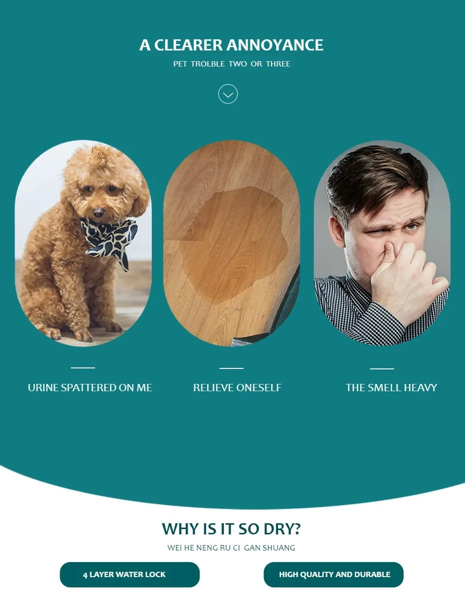 Dog Pee Pad Blanket Reusable, Absorbent Diaper