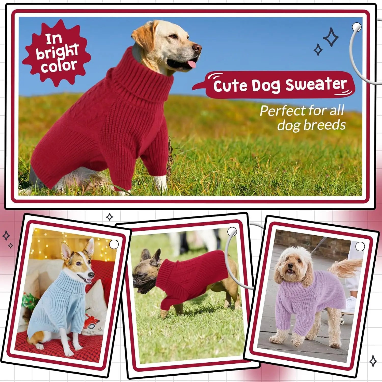 Warm Winter Dog Sweater