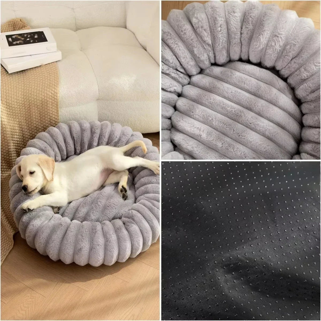 40-70cm Round Bed for Dogs, Super Soft,  Winter Warm Sleeping