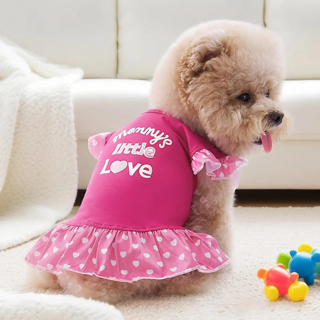 Cute Pink Angel Dog/Cat Dress for Small Pets