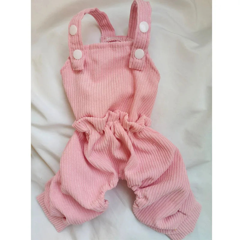 Dog Clothes Pink, Yellow Strap Jumpsuits