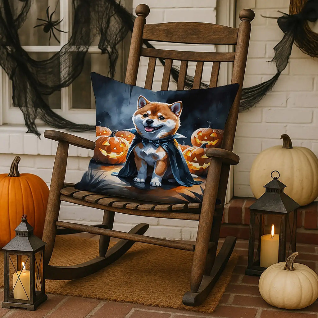 Shiba Inu Puppy Halloween Throw Pillow