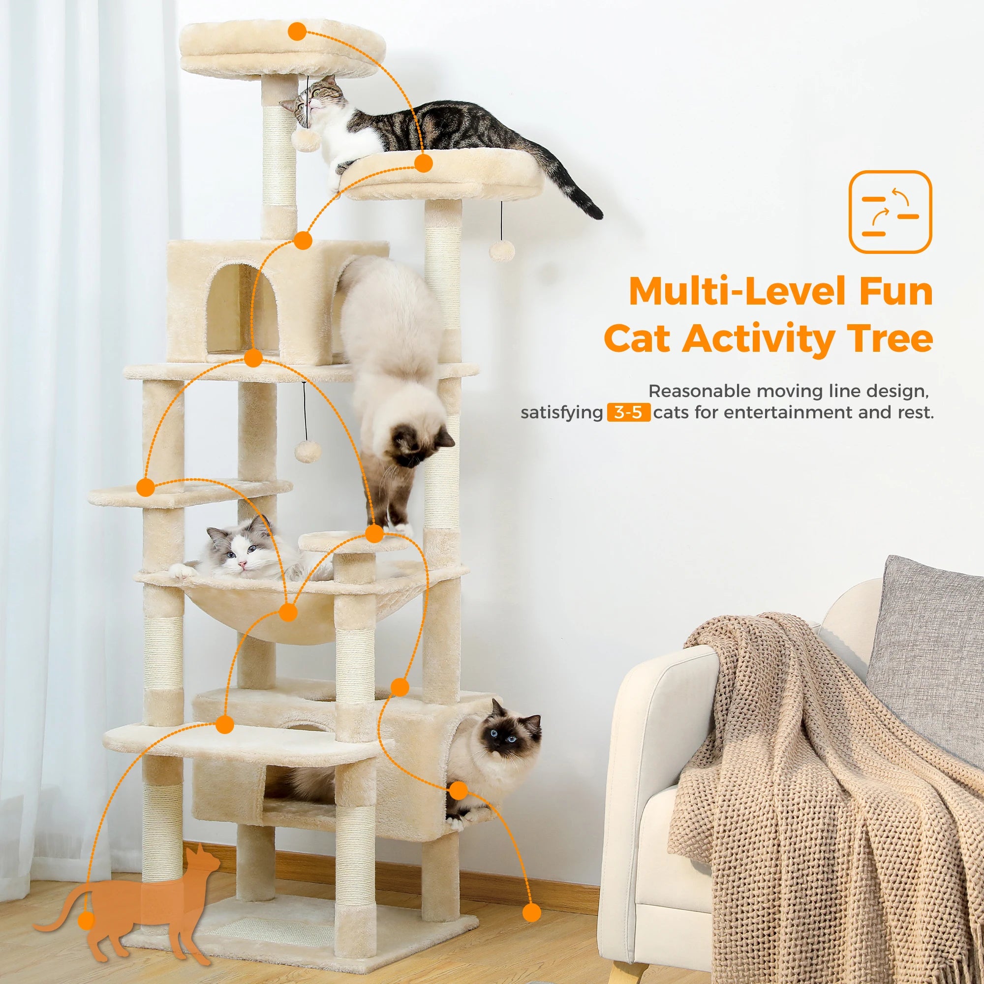 Large Tree and Tower For Indoor Cats