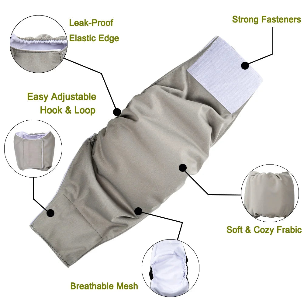 Reusable and Adjustable Pet Leakproof Diapers