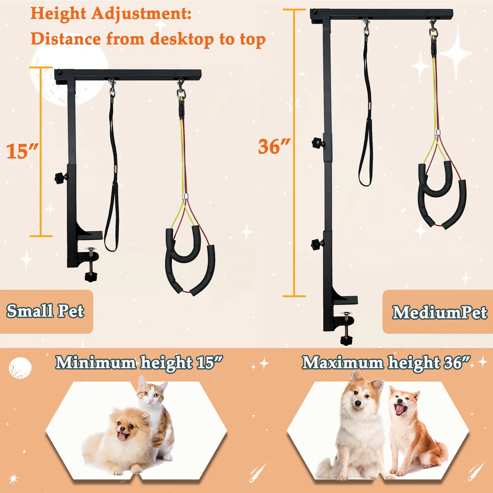 Dog Grooming Table Arm Height Adjustable