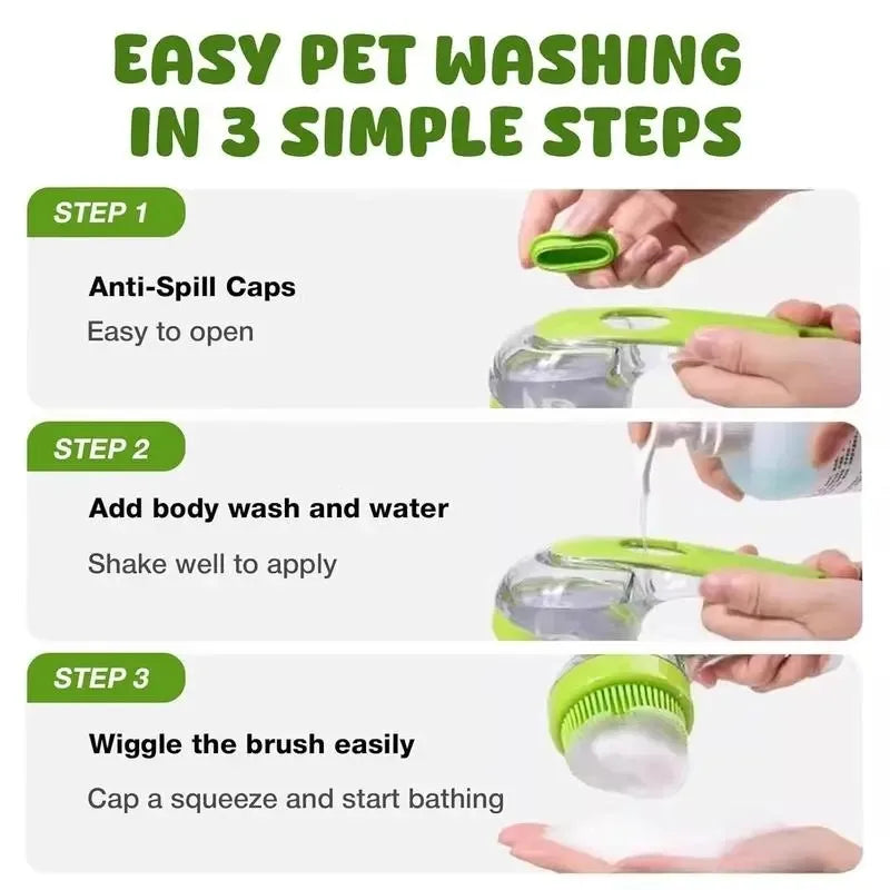 1pcs  Adjustable Pet Bath Brush Set