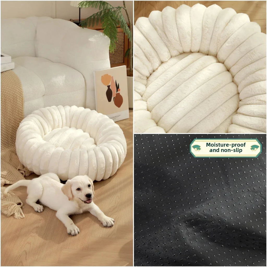40-70cm Round Bed for Dogs, Super Soft,  Winter Warm Sleeping